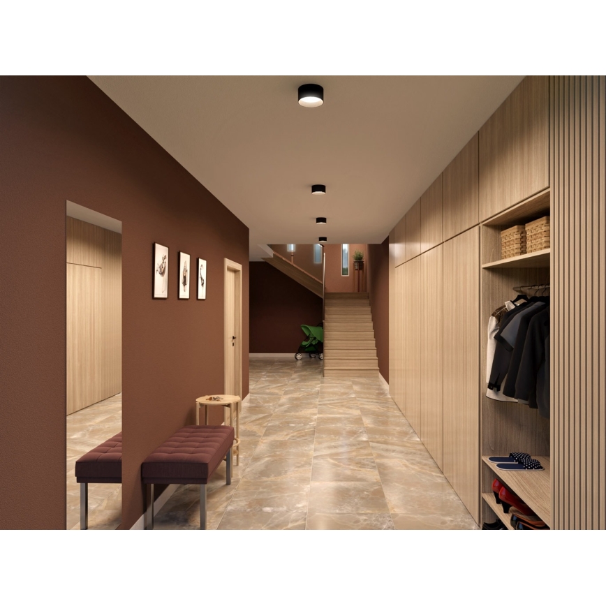 LED2 - LED Bodové svítidlo ZETA ON LED/8W/230V 3000/3500/4000K pr. 9 cm černá