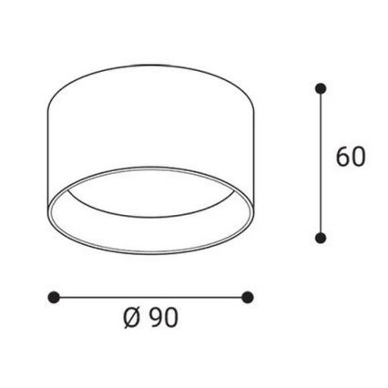 LED2 - LED Bodové svítidlo ZETA ON LED/8W/230V 3000/3500/4000K pr. 9 cm černá