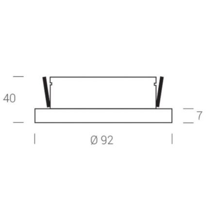 LED2 - LED Bodové zápustné svítidlo STATIC LED/7W/230V IP44
