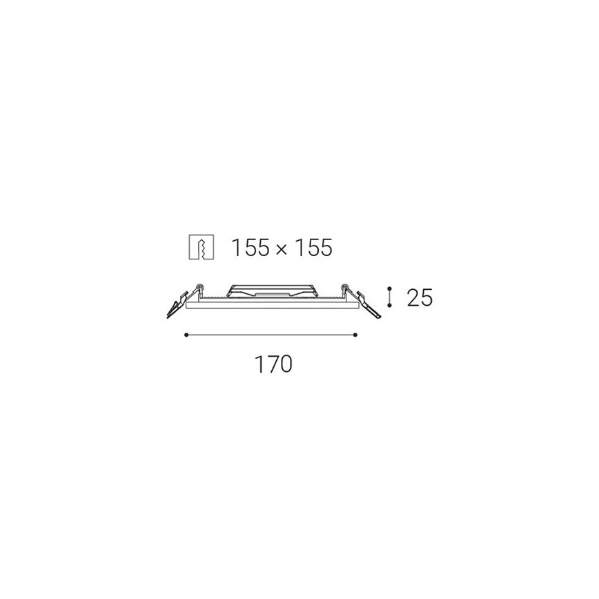 LED2 - LED Koupelnové podhledové svítidlo SLIM LED/15W/230V IP43 CRI 90