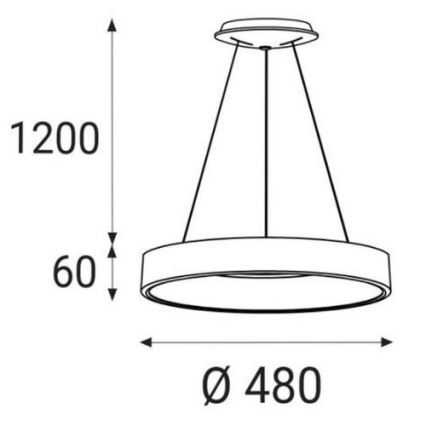 LED2 - LED Lustr na lanku BELLA LED/40W/230V 3000/4000K bílá