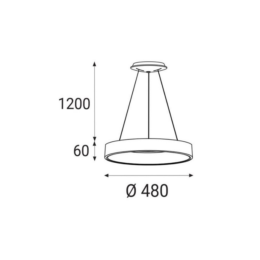 LED2 - LED Lustr na lanku BELLA LED/40W/230V 3000/4000K bílá