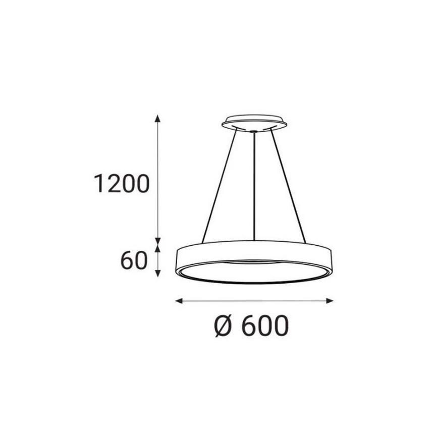 LED2 - LED Lustr na lanku BELLA LED/50W/230V 3000/4000K bílá