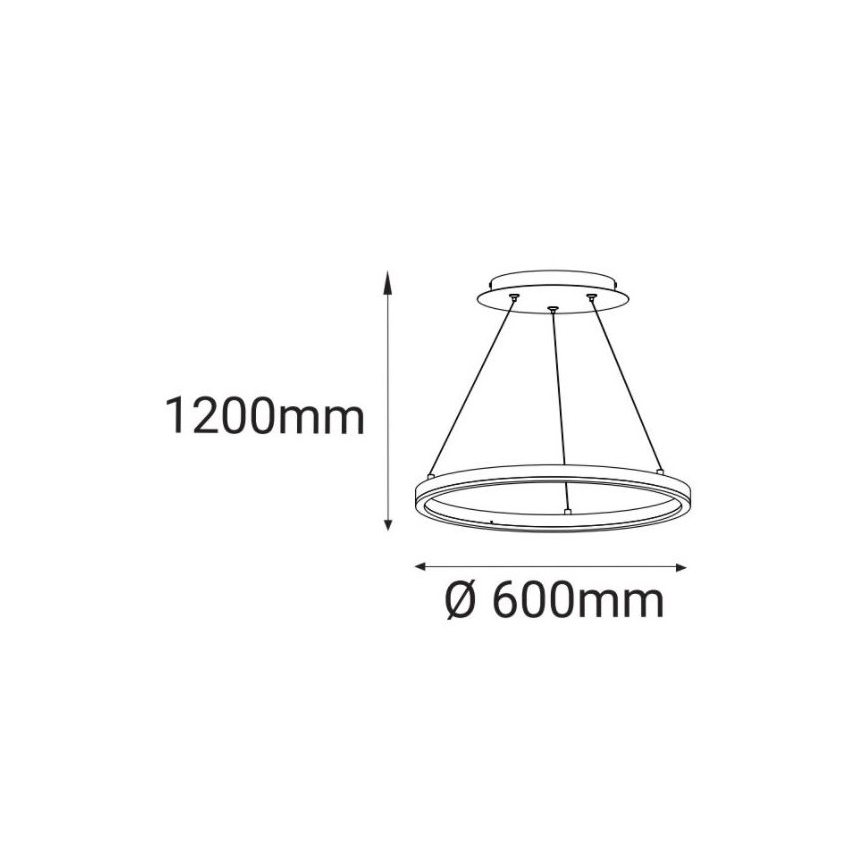 LED2 - LED Lustr na lanku CIRCLE LED/42W/230V