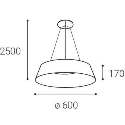 LED2 - LED Lustr na lanku KATY LED/60W/230V 3000/4000K bílá