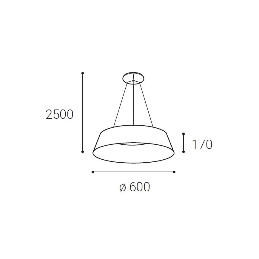 LED2 - LED Lustr na lanku KATY LED/60W/230V 3000/4000K bílá