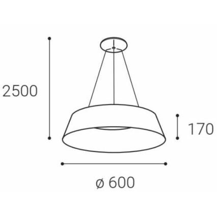 LED2 - LED Lustr na lanku KATY LED/60W/230V 3000/4000K černá