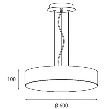 LED2 - LED Lustr na lanku MONO LED/60W/230V 3000/4000K bílá