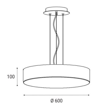 LED2 - LED Lustr na lanku MONO LED/60W/230V 3000/4000K černá