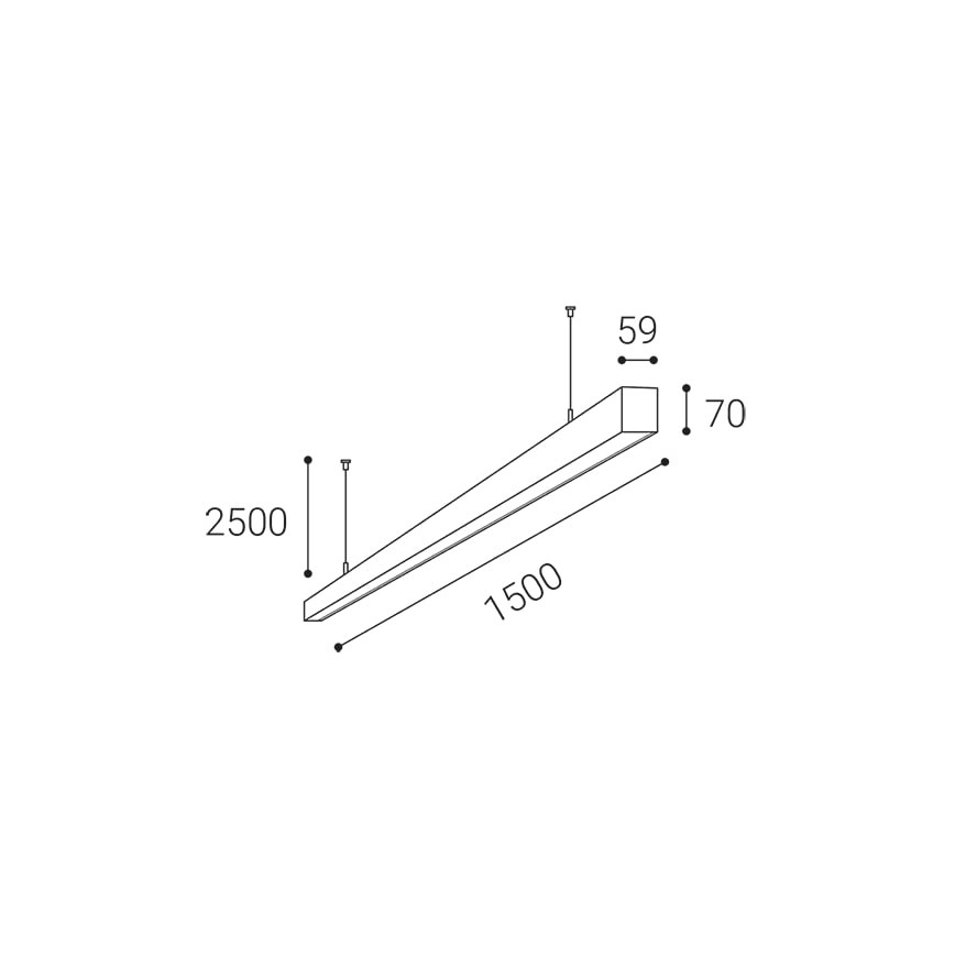 LED2 - LED Lustr na lanku NOLI LED/60W/230V 3000K/3500K/4000K bílá