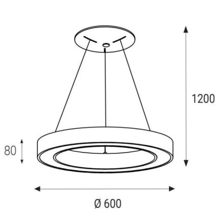 LED2 - LED Lustr na lanku SATURN LED/50W/230V 3000/4000K bílá