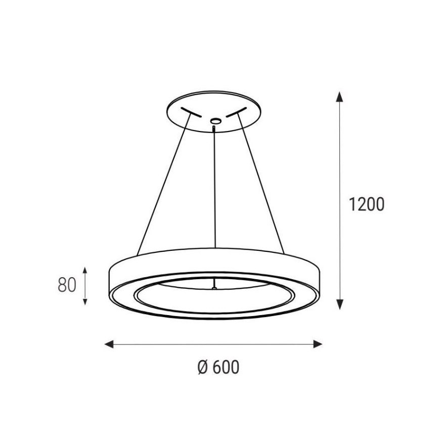 LED2 - LED Lustr na lanku SATURN LED/50W/230V 3000/4000K bílá