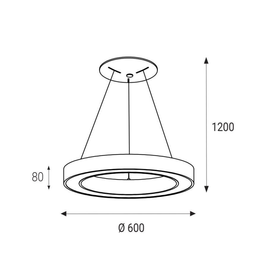 LED2 - LED Lustr na lanku SATURN LED/50W/230V 3000K pr. 60 cm bílá