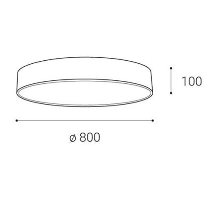 LED2 - LED Stmívatelné stropní svítidlo MONO LED/100W/230V 3000K/4000K černá