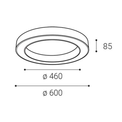 LED2 - LED Stmívatelné stropní svítidlo SATURN LED/50W/230V 3000K/4000K černá