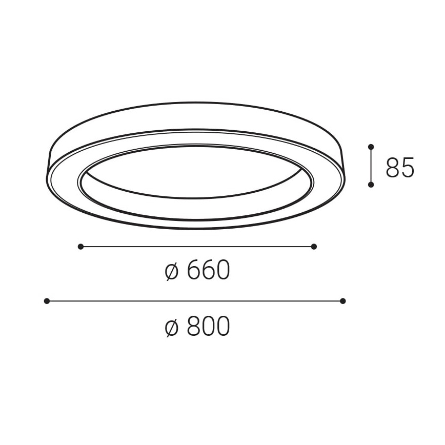LED2 - LED Stmívatelné stropní svítidlo SATURN LED/60W/230V 3000K/4000K bílá