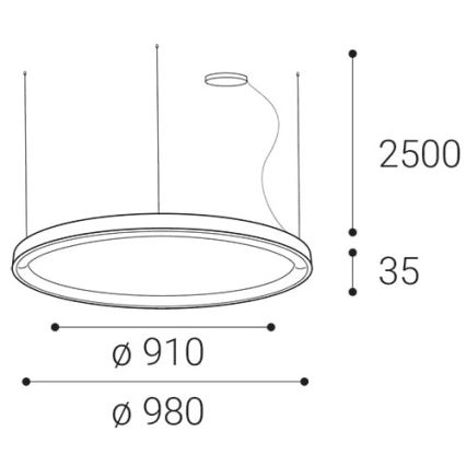 LED2 - LED Stmívatelný lustr na lanku BELLA LED/80W/230V 3000K/4000K hnědá