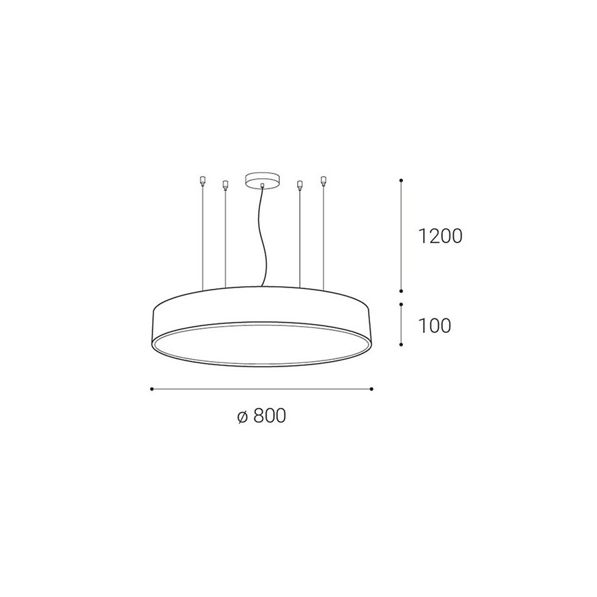 LED2 - LED Stmívatelný lustr na lanku MONO LED/100W/230V 3000K/4000K černá