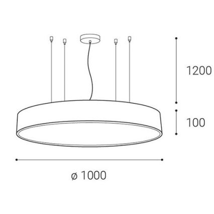 LED2 - LED Stmívatelný lustr na lanku MONO LED/153W/230V 3000K/4000K bílá