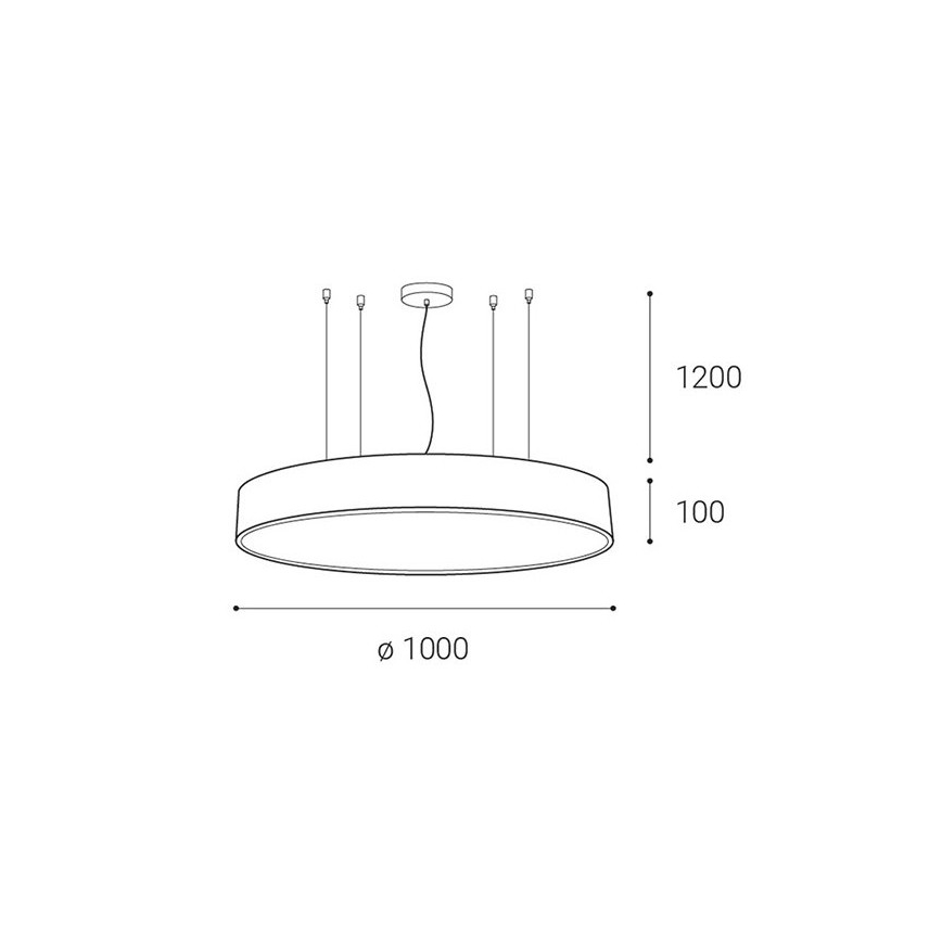 LED2 - LED Stmívatelný lustr na lanku MONO LED/153W/230V 3000K/4000K bílá