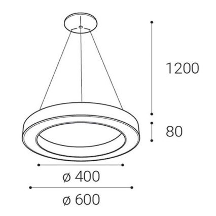 LED2 - LED Stmívatelný lustr na lanku SATURN LED/50W/230V 3000K/4000K bílá