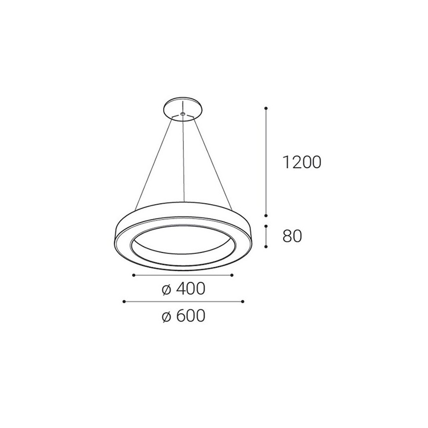LED2 - LED Stmívatelný lustr na lanku SATURN LED/50W/230V 3000K/4000K černá