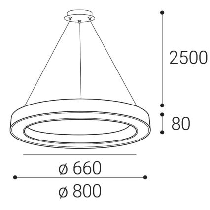 LED2 - LED Stmívatelný lustr na lanku SATURN LED/60W/230V 3000K/4000K bílá