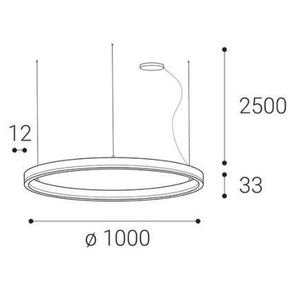 LED2 - LED Stmívatelný lustr na lanku SATURN LED/80W/230V pr. 100 cm bílá