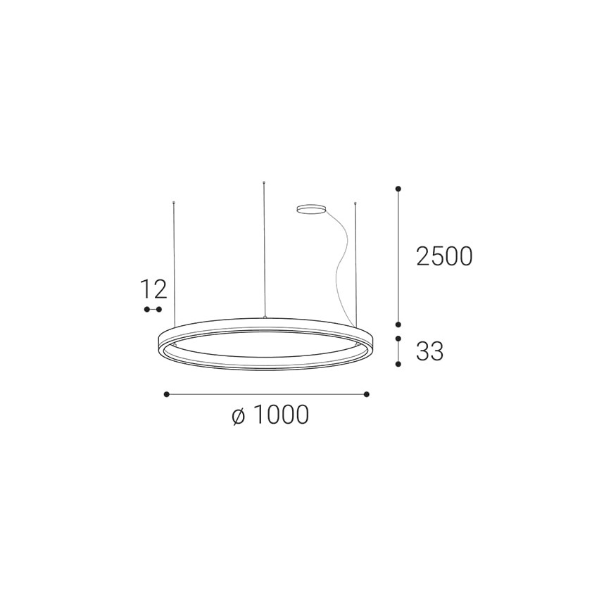 LED2 - LED Stmívatelný lustr na lanku SATURN LED/80W/230V pr. 100 cm bílá