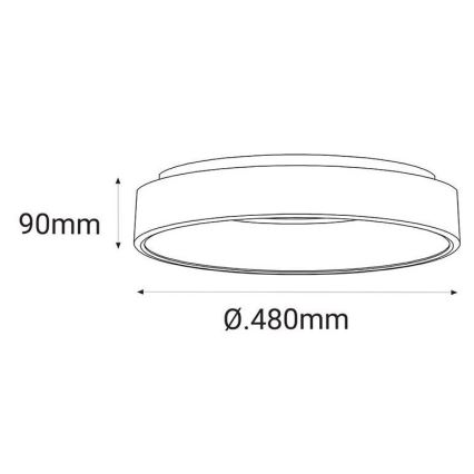 LED2 - LED Stropní svítidlo BELLA LED/40W/230V 3000/4000K černá