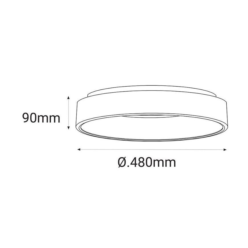 LED2 - LED Stropní svítidlo BELLA LED/40W/230V 3000/4000K černá