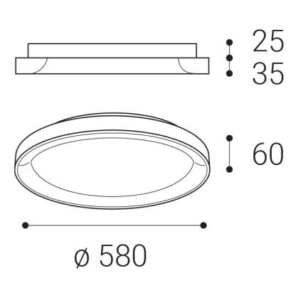 LED2 - LED Stropní svítidlo BELLA LED/48W/230V 3000K/4000K bílá