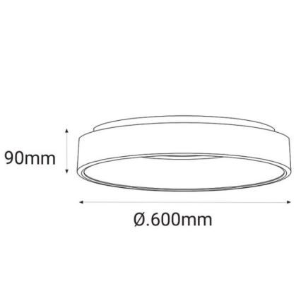 LED2 - LED Stropní svítidlo BELLA LED/50W/230V 3000/4000K černá