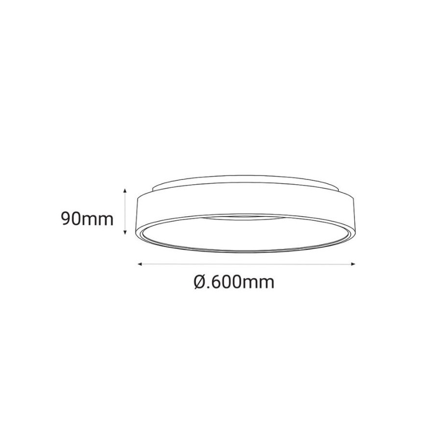 LED2 - LED Stropní svítidlo BELLA LED/50W/230V 3000/4000K černá