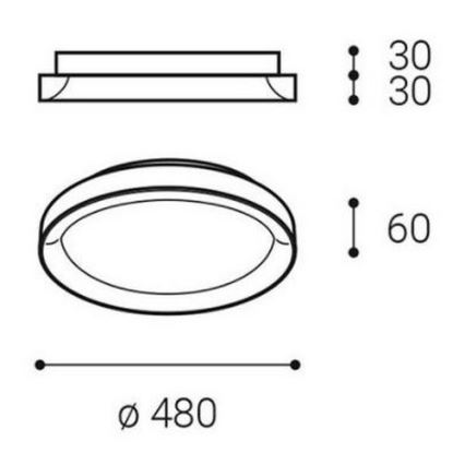 LED2 - LED Stropní svítidlo BELLA SLIM LED/38W/230V 3000/4000K bílá