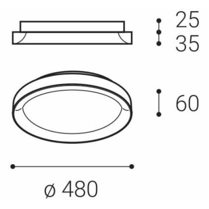 LED2 - LED Stropní svítidlo BELLA SLIM LED/38W/230V 3000/4000K černá