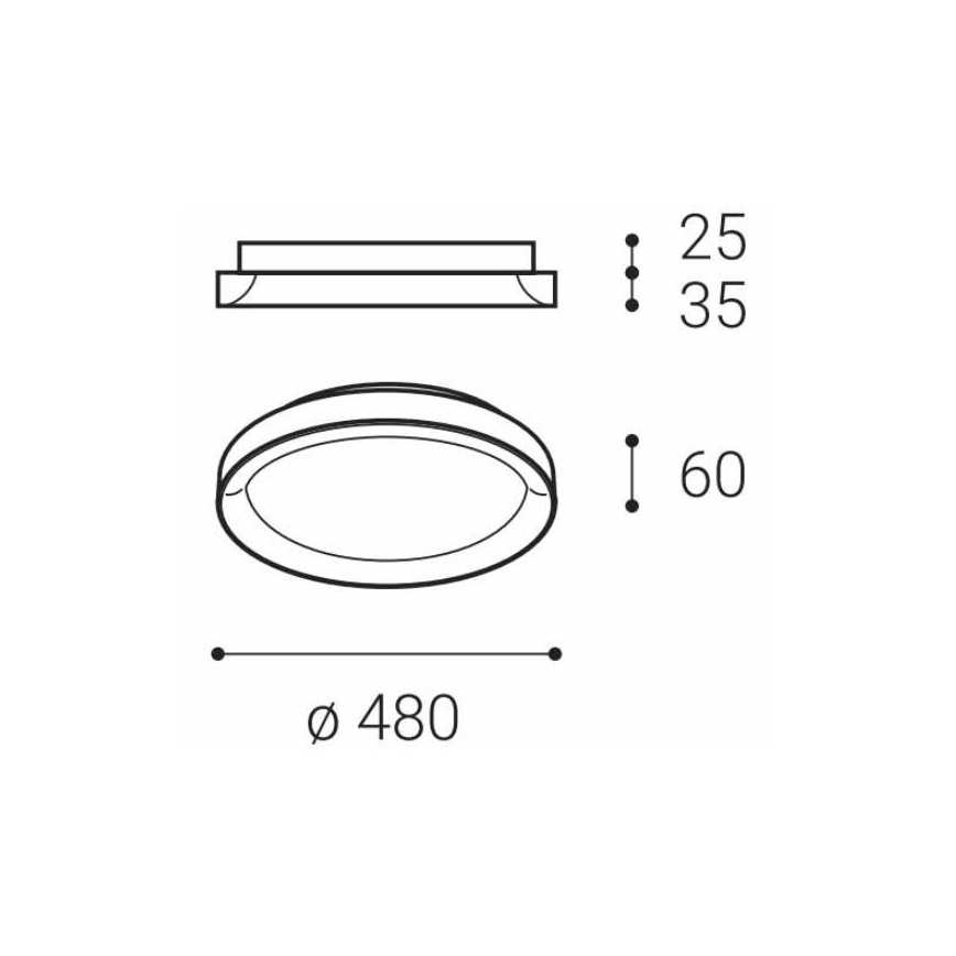 LED2 - LED Stropní svítidlo BELLA SLIM LED/38W/230V 3000/4000K černá