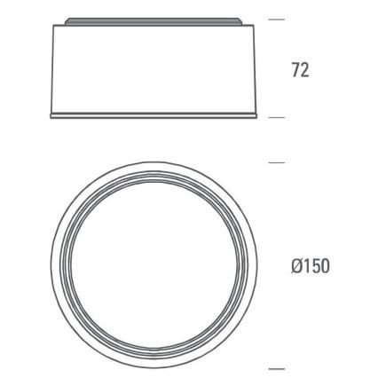 LED2 - LED Stropní svítidlo BUTTON LED/17W/230V antracit