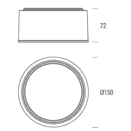 LED2 - LED Stropní svítidlo BUTTON LED/17W/230V stříbrná