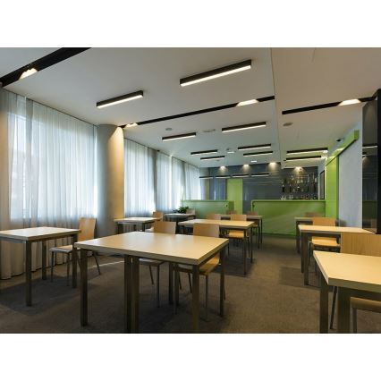 LED2 - LED Stropní svítidlo LINO LED/24W/230V 3000K/3500K/4000K černá 90 cm