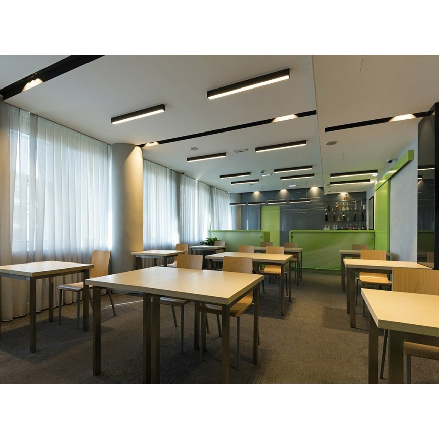 LED2 - LED Stropní svítidlo LINO LED/24W/230V 3000K/3500K/4000K černá 90 cm