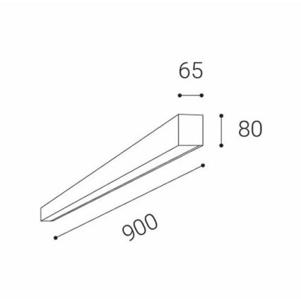 LED2 - LED Stropní svítidlo LINO LED/24W/230V 3000K/3500K/4000K černá 90 cm