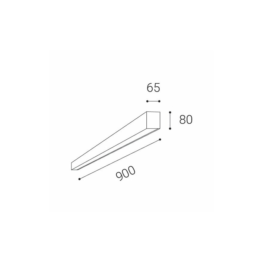 LED2 - LED Stropní svítidlo LINO LED/24W/230V 3000K/3500K/4000K černá 90 cm