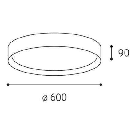 LED2 - LED Stropní svítidlo MILA LED/60W/230V černá 3000/4000K