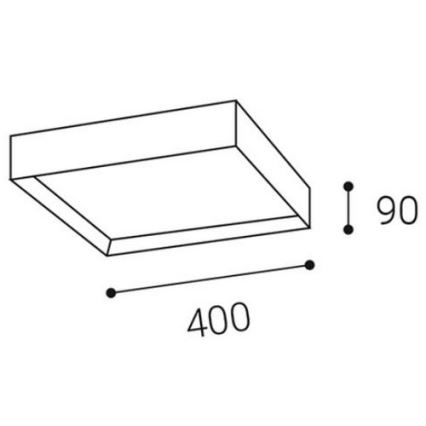 LED2 - LED Stropní svítidlo MILO LED/30W/230V černá 3000/4000K