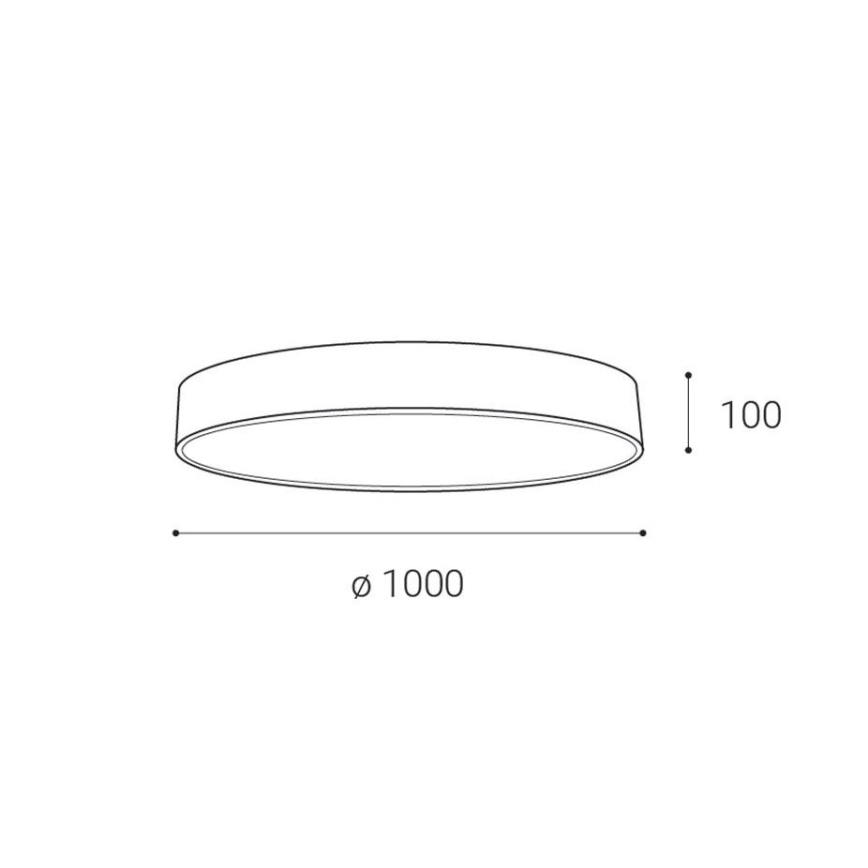 LED2 - LED Stropní svítidlo MONO LED/153W/230V 3000K pr. 100 cm černá