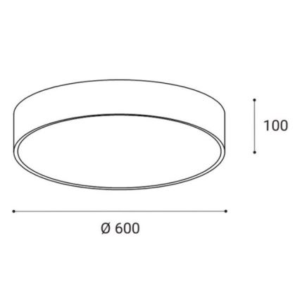 LED2 - LED Stropní svítidlo MONO LED/60W/230V 3000/4000K černá