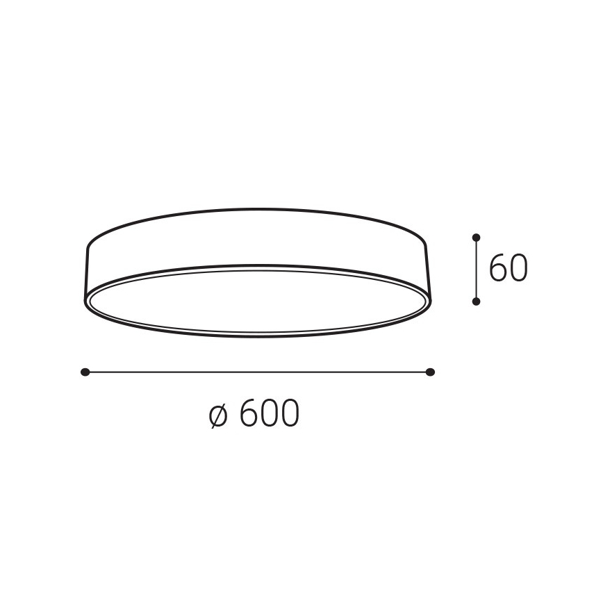 LED2 - LED Stropní svítidlo MONO SLIM LED/60W/230V 3000K/4000K pr. 60 cm černá