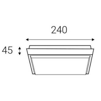 LED2 - LED Stropní svítidlo QUADO LED/25W/230V IP54 hranatý