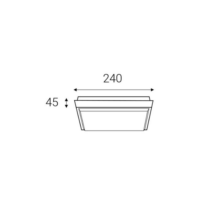 LED2 - LED Stropní svítidlo QUADO LED/25W/230V IP54 hranatý